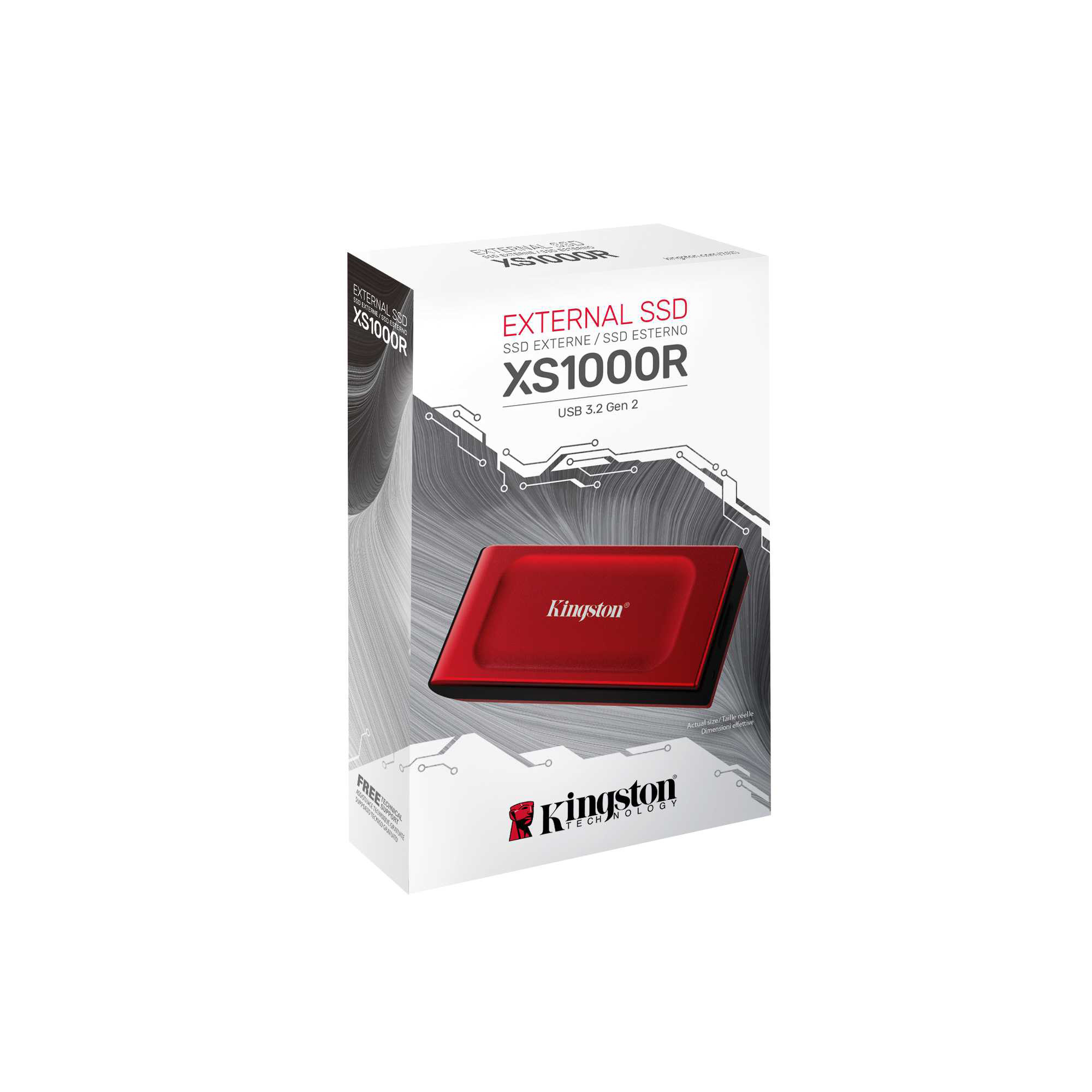 Externi-SSD-Kingston-2TB-XS1000R-Red