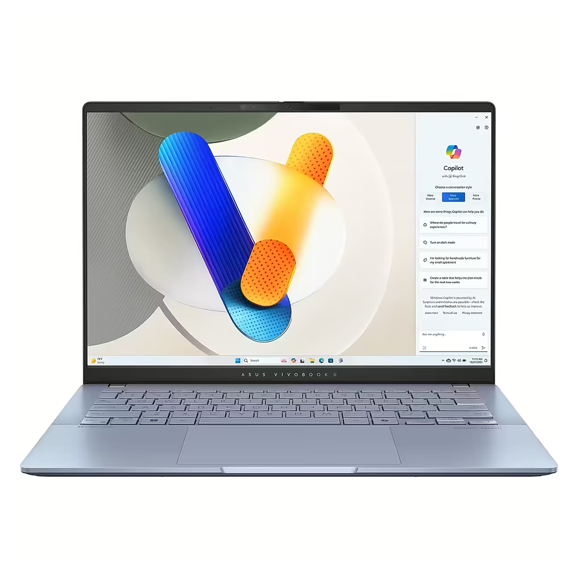 Notebook Asus Vivobook S 14" Intel Core Ultra 5 226V + Intel AI Boost NPU