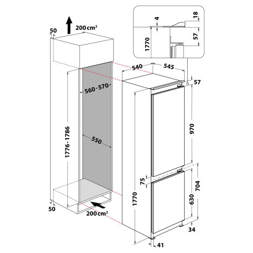 Ugradbeni frižider Indesit BI 18A2 D/I