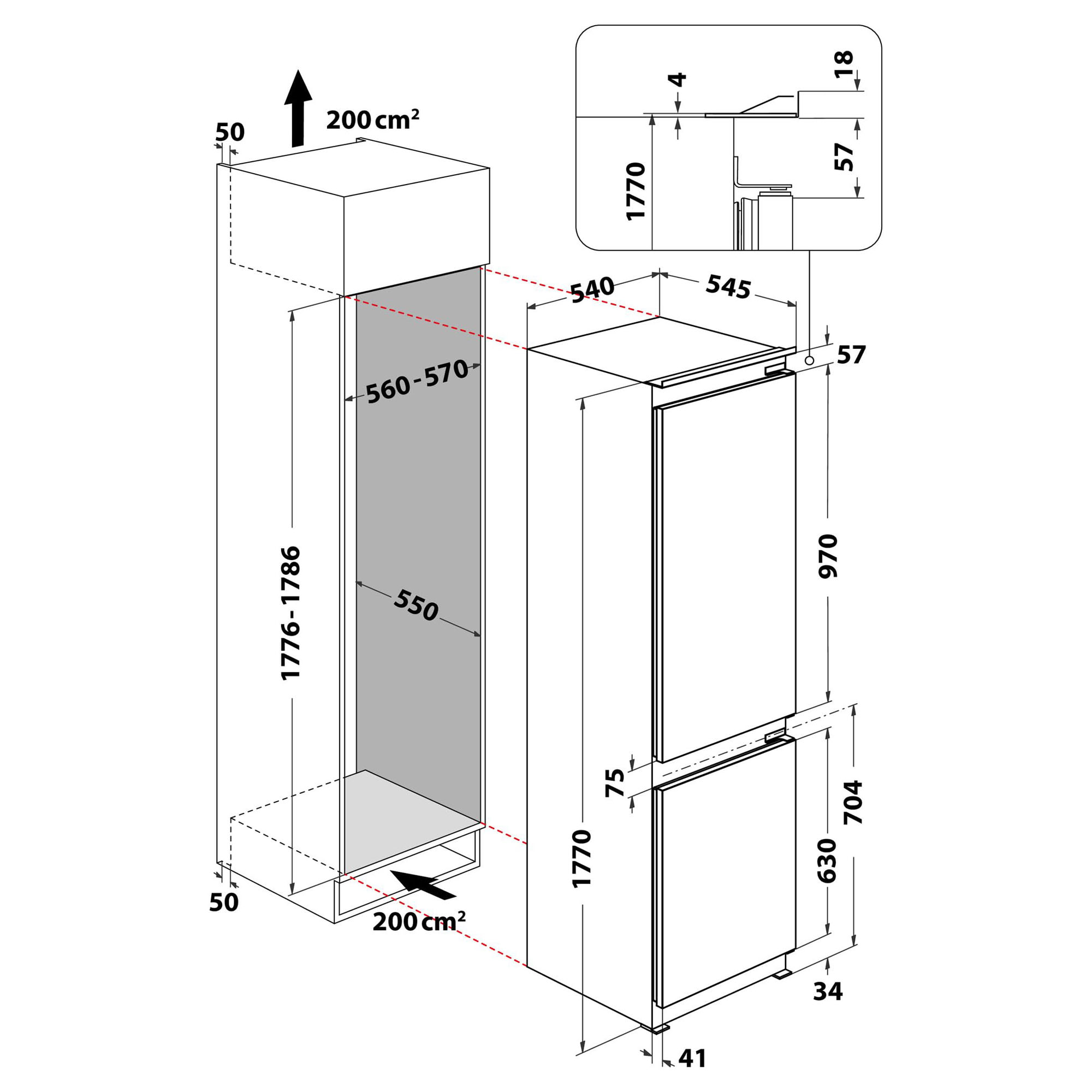 Ugradbeni frižider Indesit BI 18A2 D/I