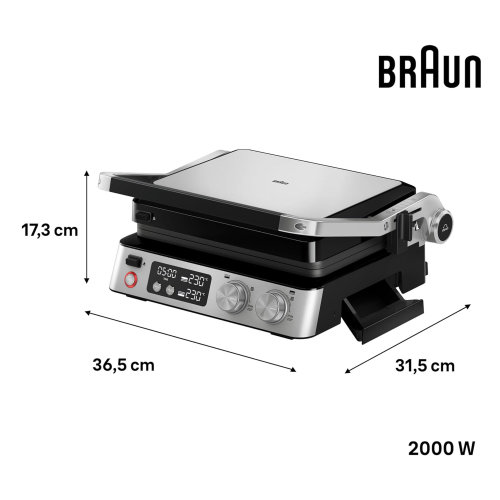 Električni roštilj Braun CG7020.BK MultiGrill 7 2000W Black/Silver