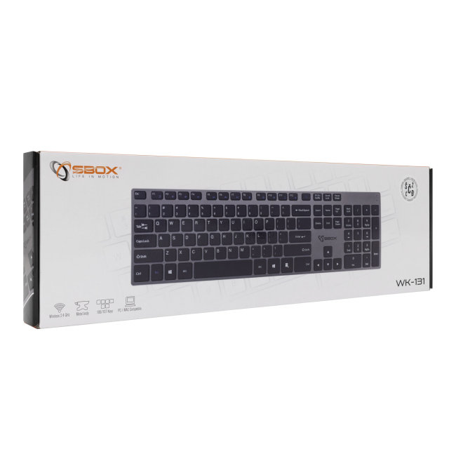 Tastatura SBOX WK-131 HR bežična - metalna
