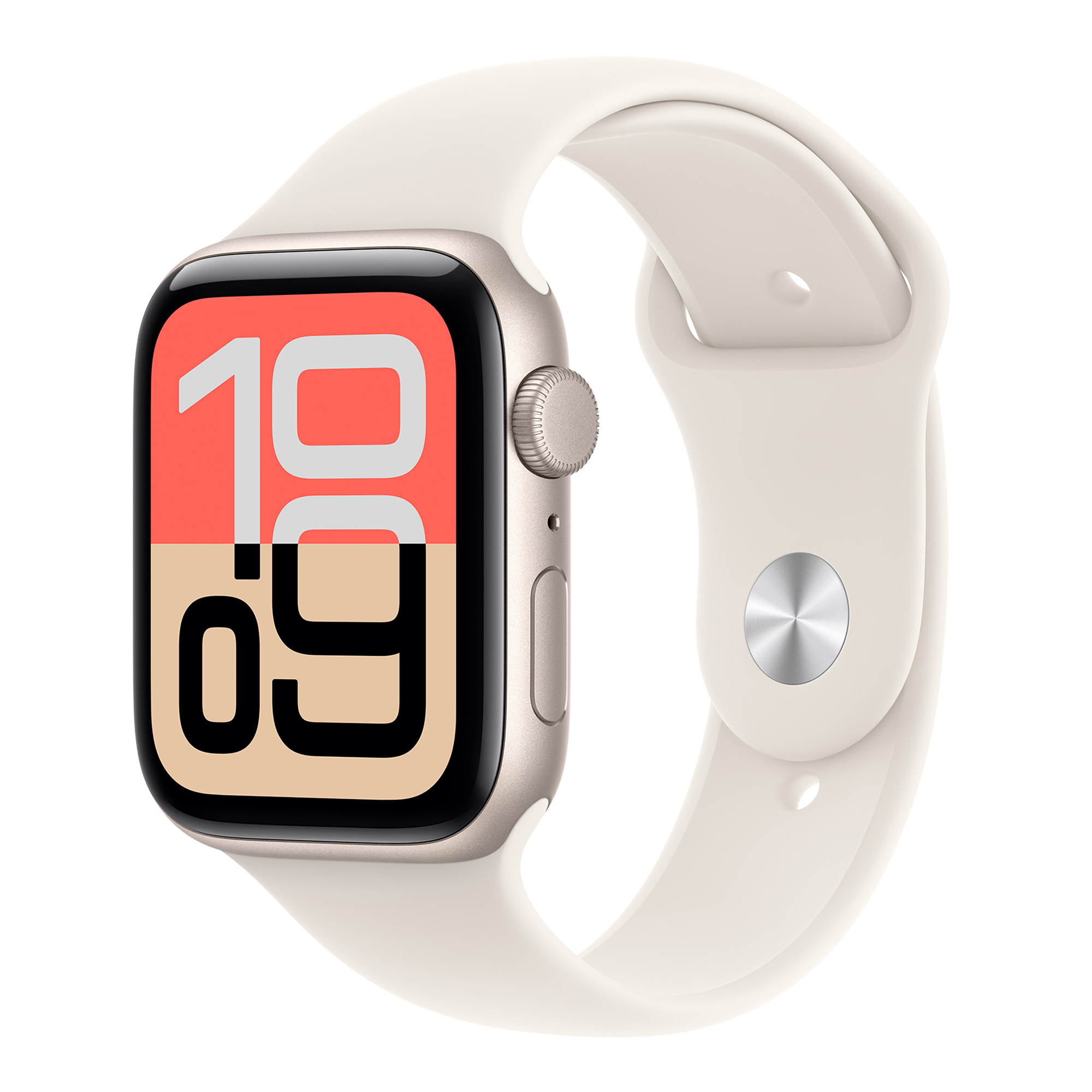Apple Watch SE 3 GPS 44mm Starlight Aluminium Case with Starlight Sport Band - S/M