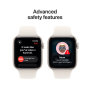 Apple Watch SE 3 GPS 44mm Starlight Aluminium Case with Starlight Sport Band - S/M