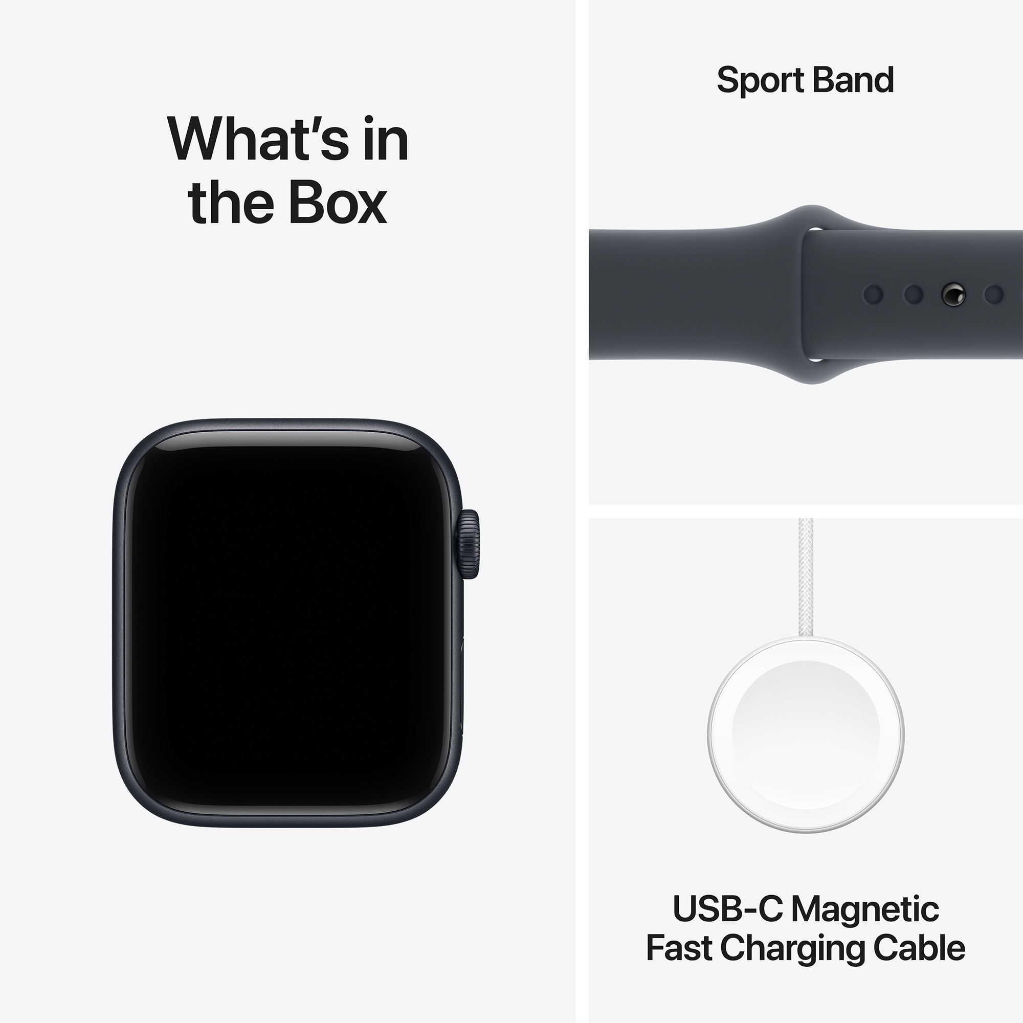 Apple Watch SE 3 GPS 44mm Midnight Aluminium Case with Midnight Sport Band - S/M
