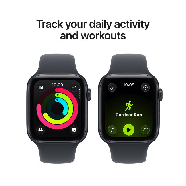 Apple Watch SE 3 GPS 44mm Midnight Aluminium Case with Midnight Sport Band - S/M