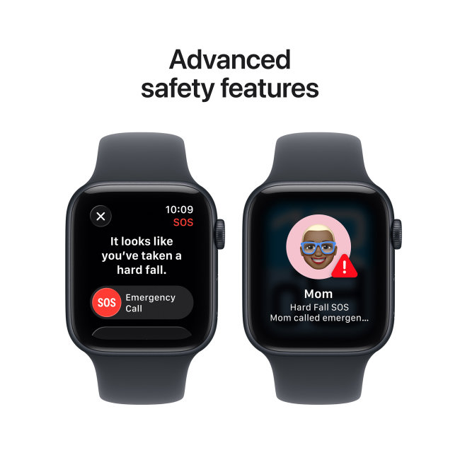 Apple Watch SE 3 GPS 44mm Midnight Aluminium Case with Midnight Sport Band - M/L