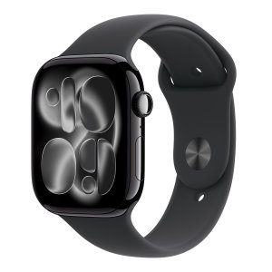 Apple Watch Series 11 GPS 42mm Jet Black Aluminium Case with Black Sport Band - S/M
