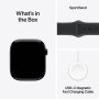 Apple Watch Series 11 GPS 42mm Jet Black Aluminium Case with Black Sport Band - S/M