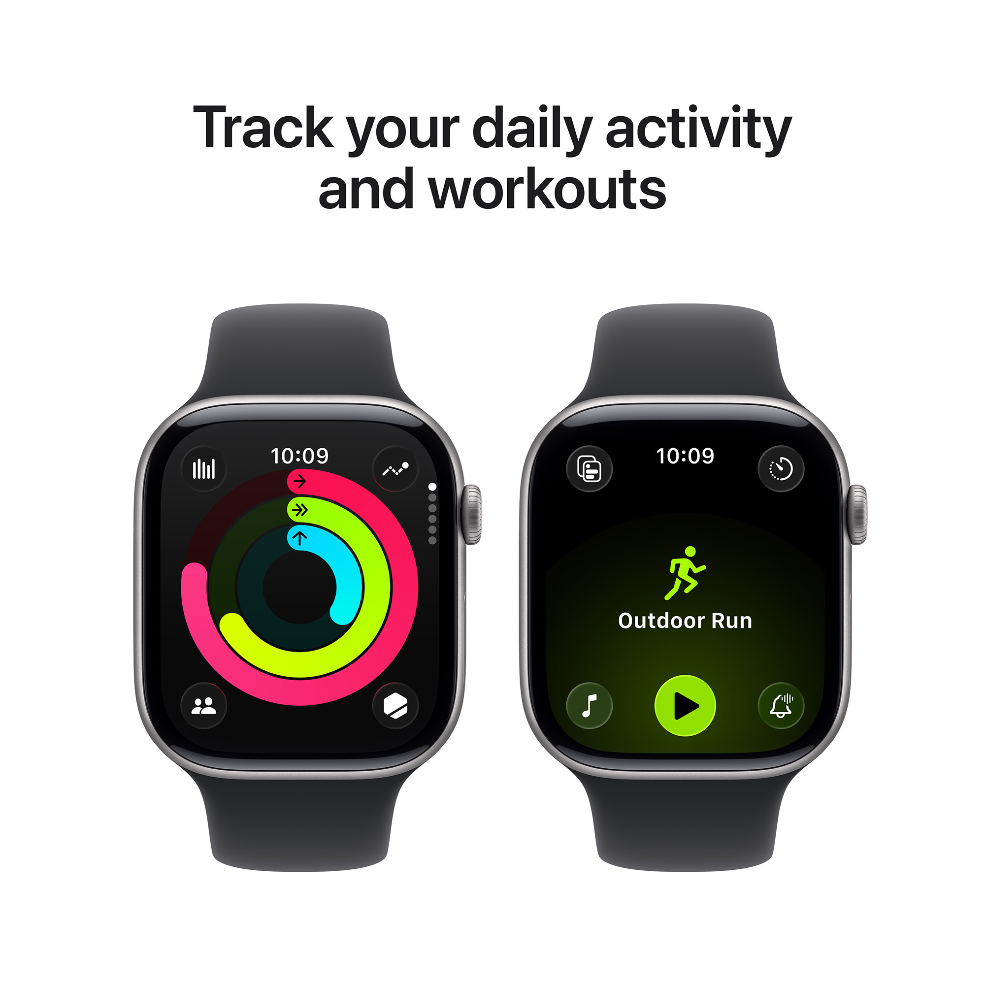Apple Watch Series 11 GPS 42mm Space Grey Aluminium Case with Black Sport Band - S/M