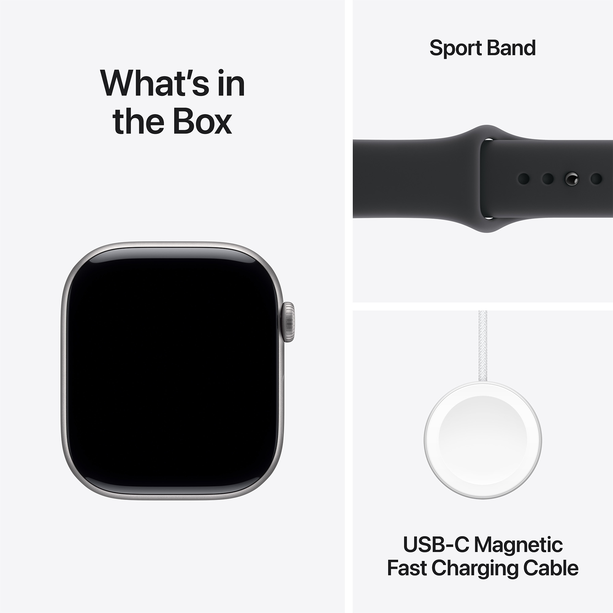 Apple Watch Series 11 GPS 42mm Space Grey Aluminium Case with Black Sport Band - S/M