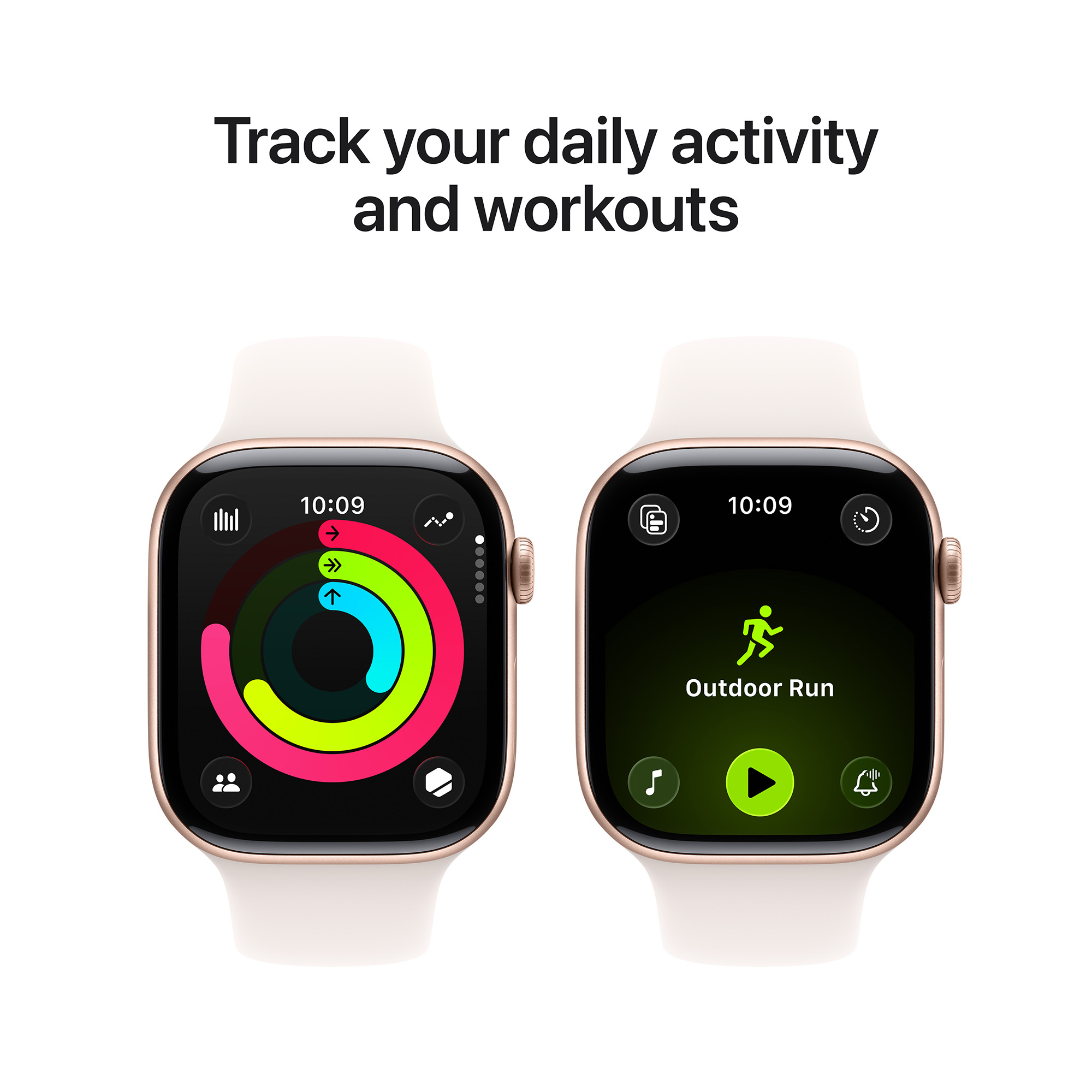 Apple Watch Series 11 GPS 42mm Rose Gold Aluminium Case with Light Blush Sport Band - S/M