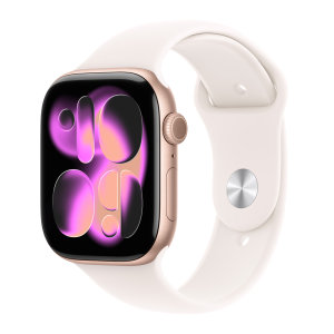 Apple Watch Series 11 GPS 42mm Rose Gold Aluminium Case with Light Blush Sport Band - S/M