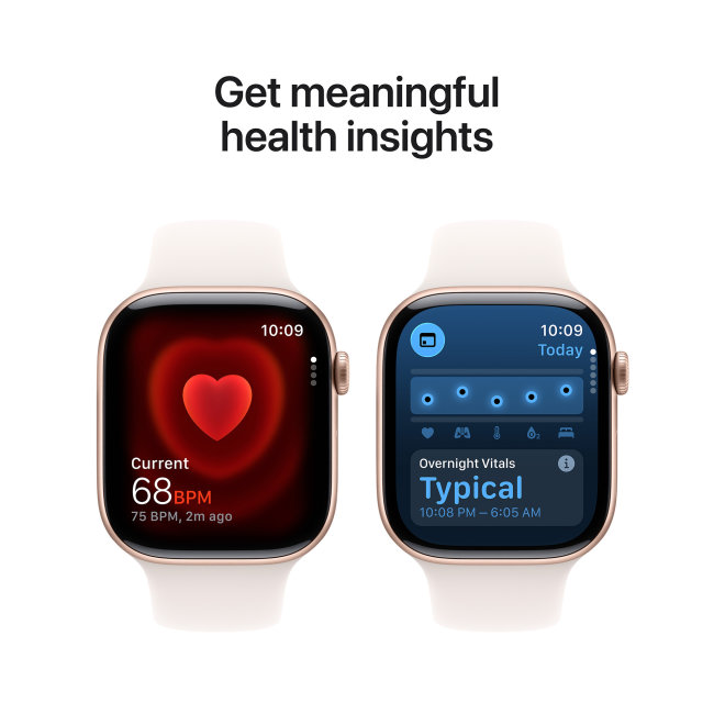Apple Watch Series 11 GPS 42mm Rose Gold Aluminium Case with Light Blush Sport Band - S/M
