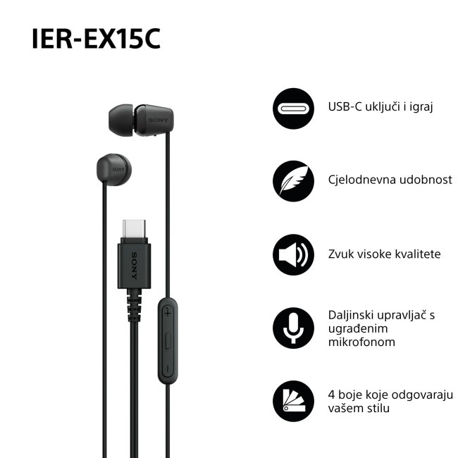 Slušalice Sony IEREX15CB.CE7