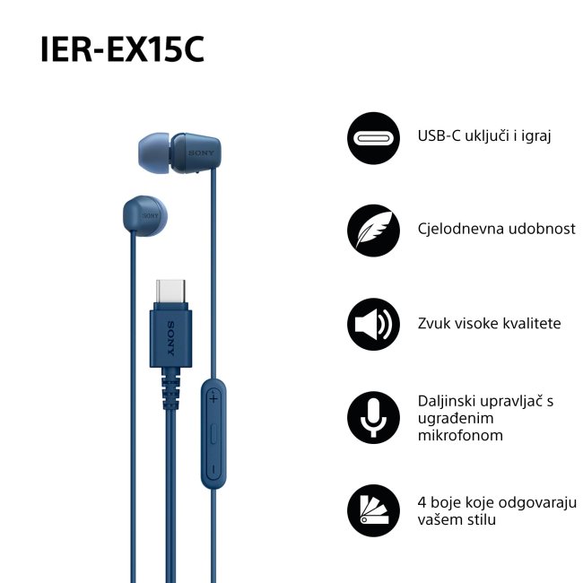 Slušalice Sony IEREX15CL.CE7