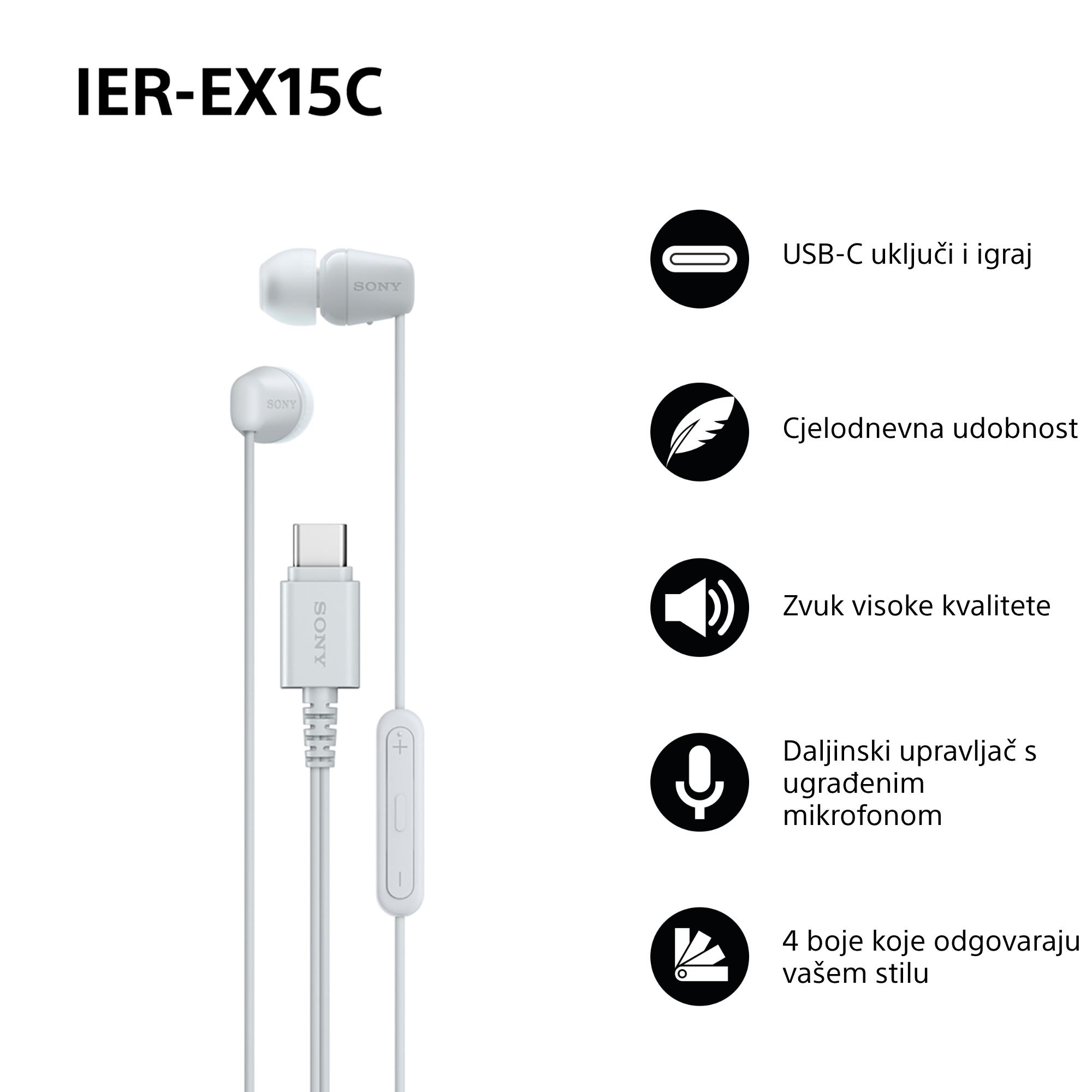 Slušalice Sony IEREX15CW.CE7