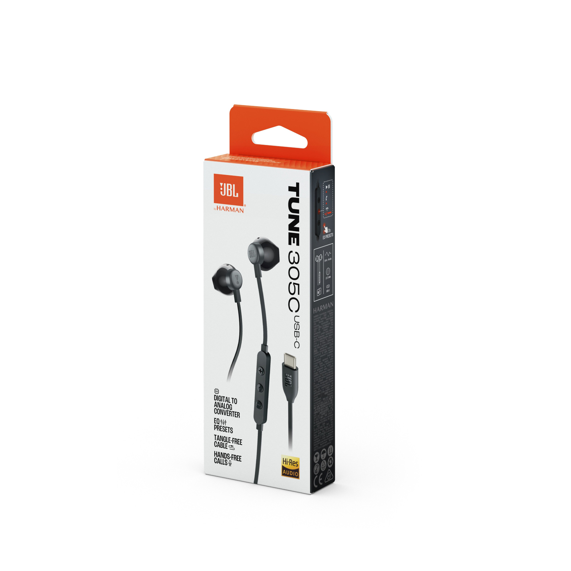 Slušalice JBL T305C USB-C crne