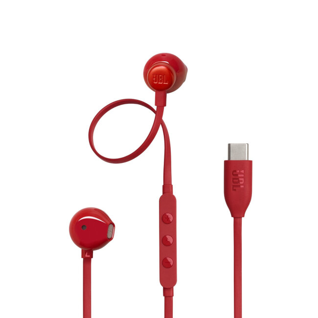 Slušalice JBL T305C USB-C crvene