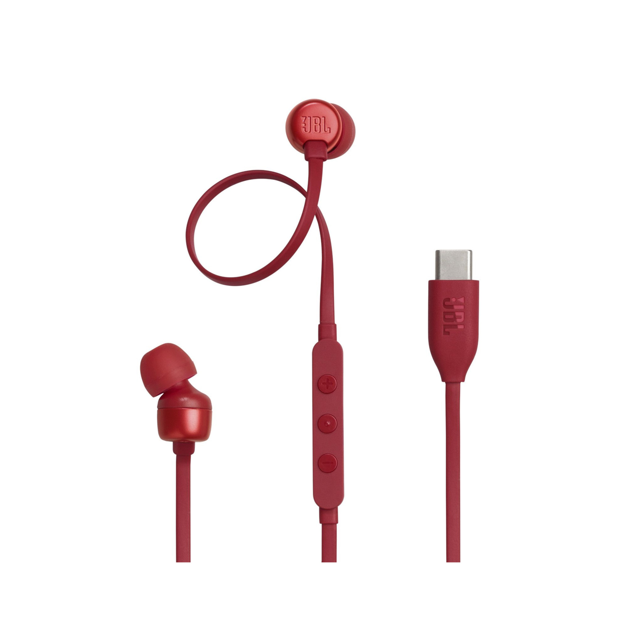 Slušalice JBL T310C USB-C crvene
