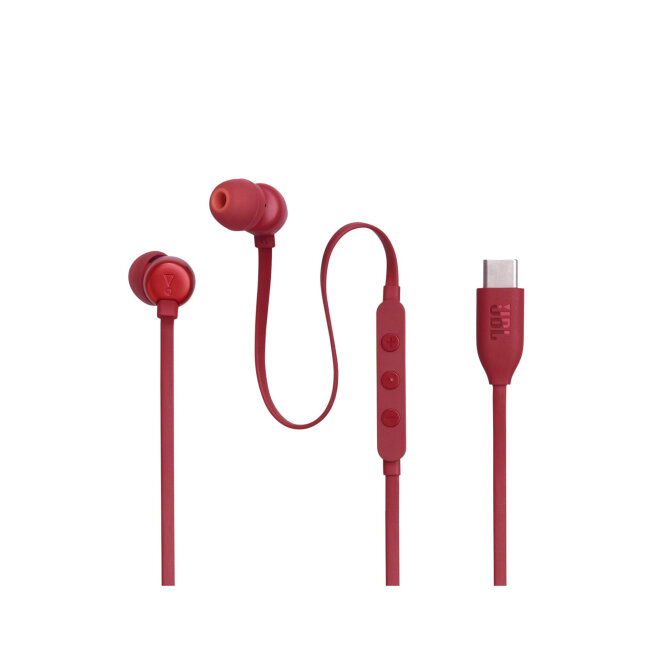 Slušalice JBL T310C USB-C crvene