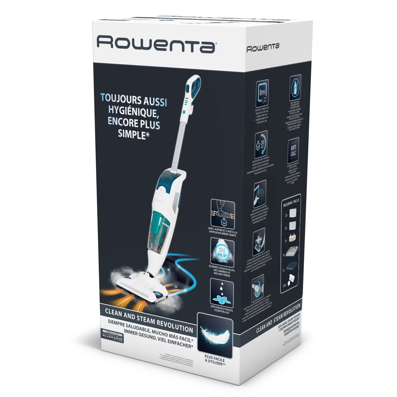 Paročistač Rowenta RY7777WH Clean & Steam Revolution