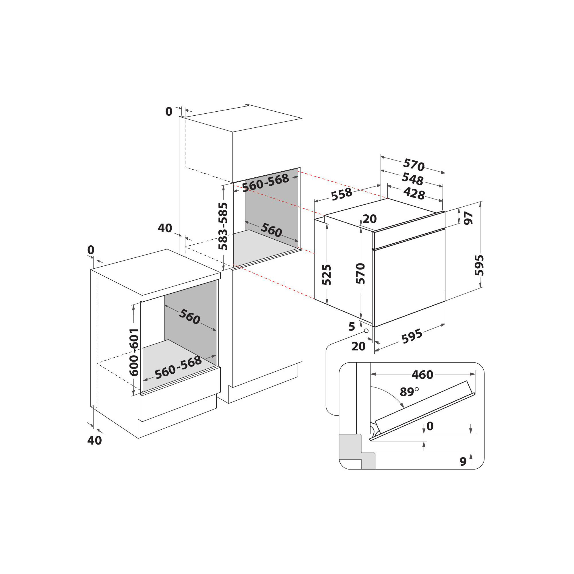 Ugradbena pećnica Indesit IO 255HU X