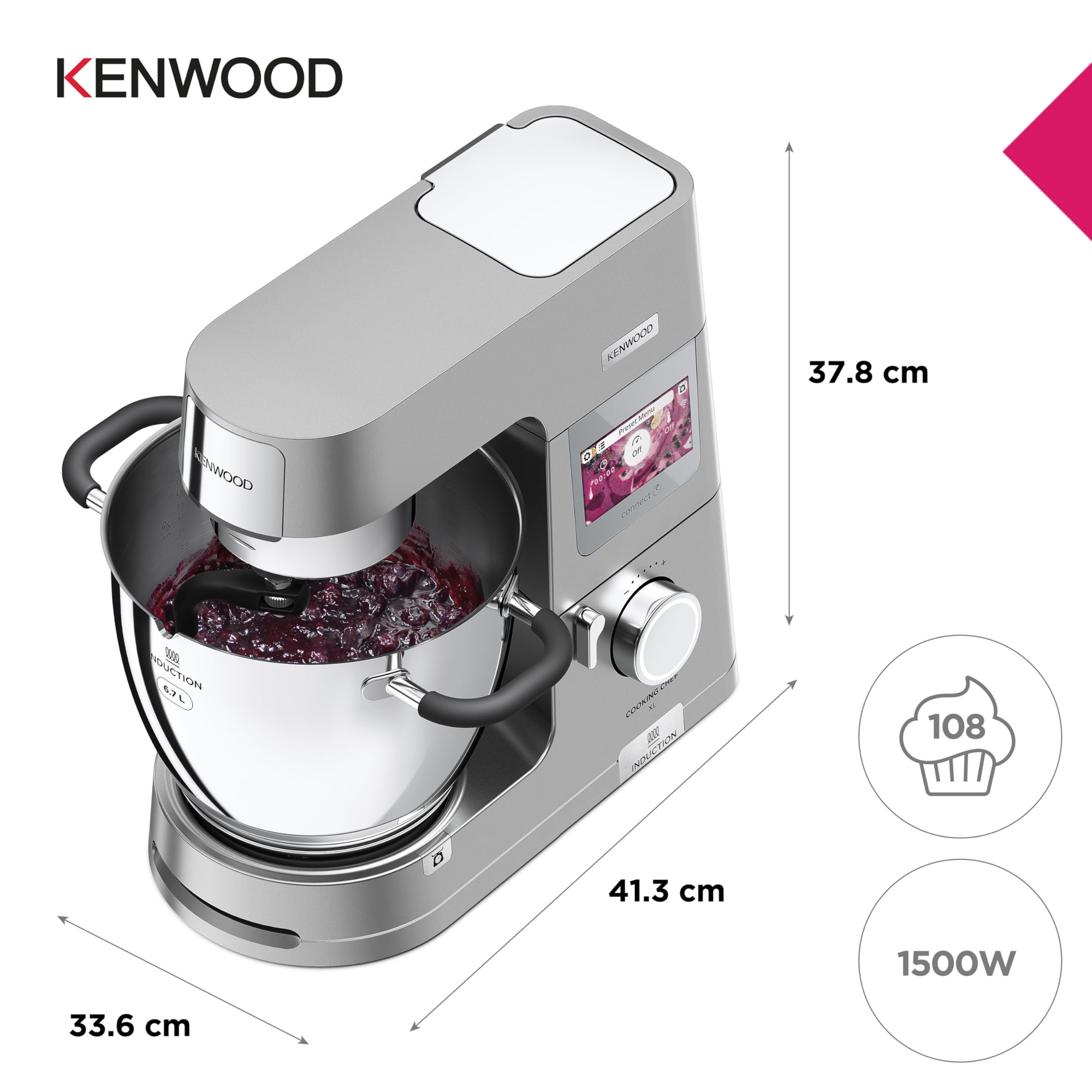 Kuhinjski robot Kenwood Cooking Chef XL KCL95.004SI 1500W 6,7(l)