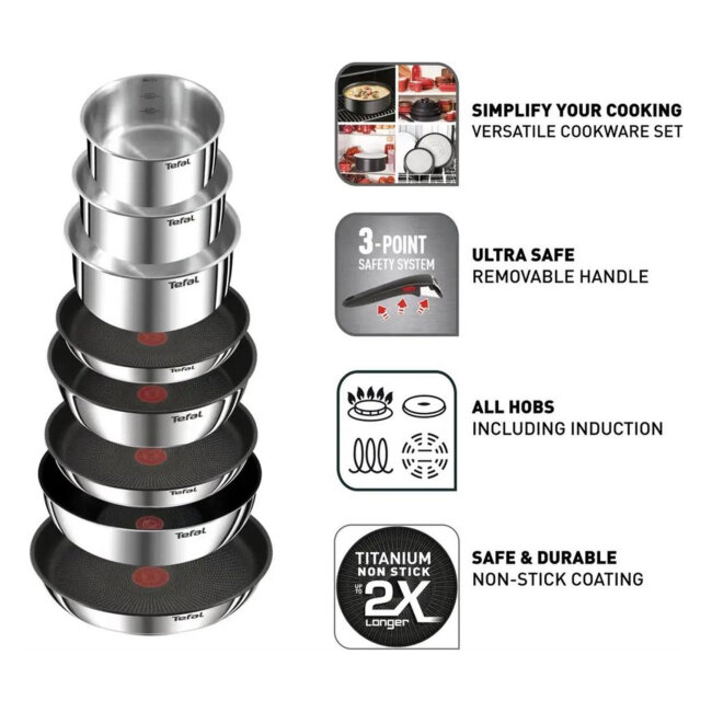 Set posuđa Tefal Ingenio Emotion L897SD74 13 komada